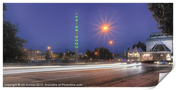 MAIDSTONE LIGHT TRAILS Print by Rob Toombs