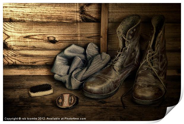 OLD BOOTS Print by Rob Toombs