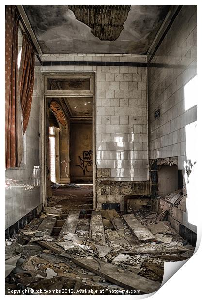 DECAYING TILES Print by Rob Toombs