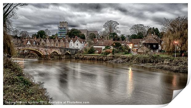 A VIEW TO AYLESFORD Print by Rob Toombs