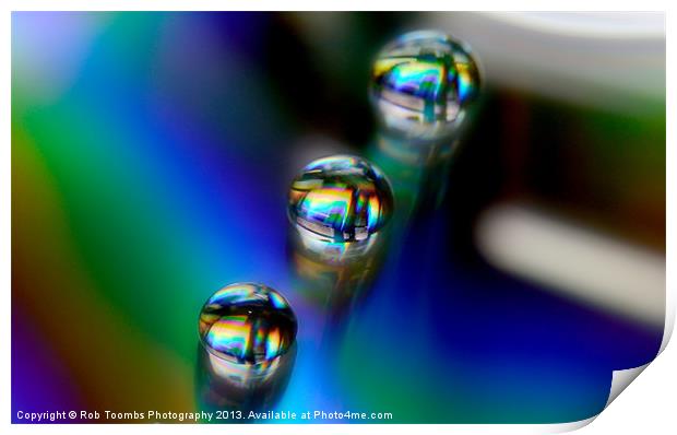 BUBBLE RAINBOW Print by Rob Toombs
