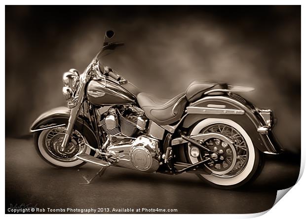 HARLEY DAVIDSON PAINTING Print by Rob Toombs