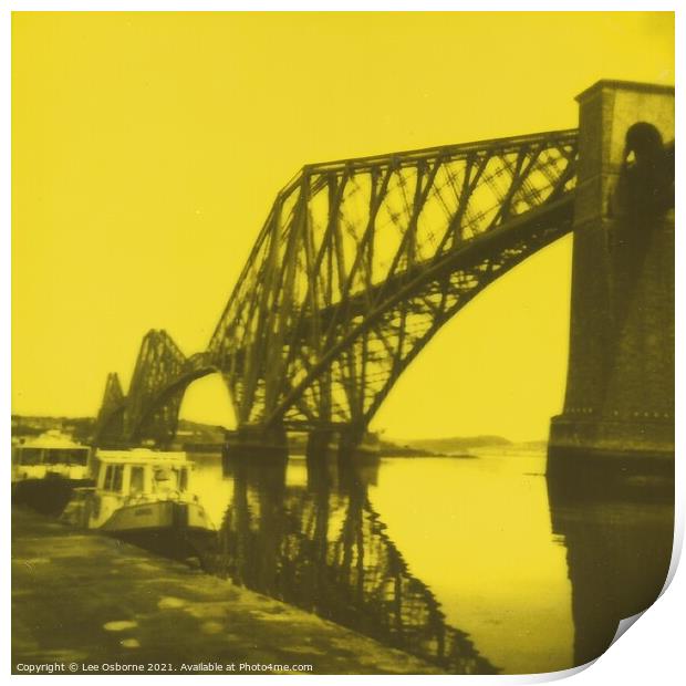 Forth Bridge - Yellow Duochrome Print by Lee Osborne