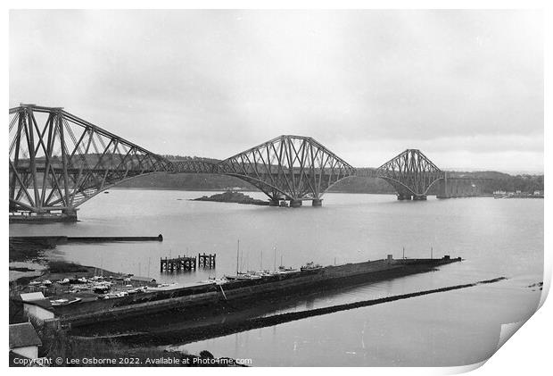 Forth Bridge from North Queensferry Print by Lee Osborne