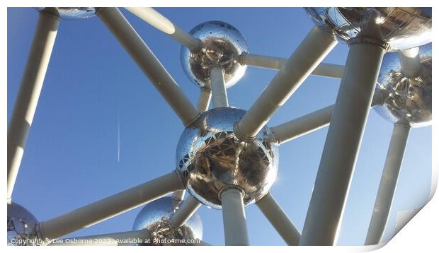 The Atomium, Brussels Print by Lee Osborne