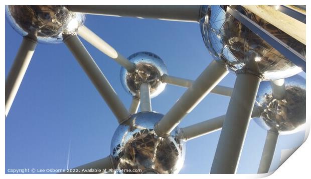 The Atomium, Brussels Print by Lee Osborne