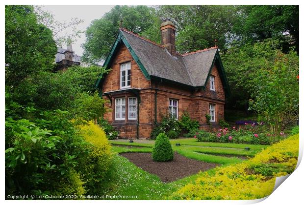 Gardener's Cottage, Princes Street Gardens, Edinburgh Print by Lee Osborne