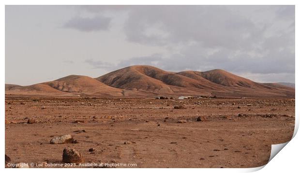 Hills of Fuerteventura Print by Lee Osborne