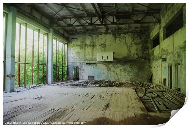 Basketball in Pripyat (Chernobyl Exclusion Zone, Ukraine) Print by Lee Osborne