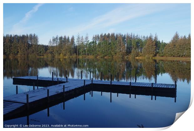 Reflections in the Lake 2 Print by Lee Osborne