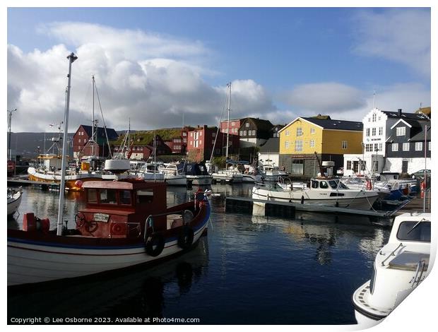 Harbour, Tórshavn, Faroe Islands Print by Lee Osborne