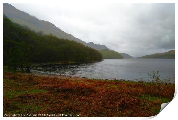 Loch Lomond Shore Print by Lee Osborne