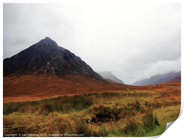 Buachaille Etive Mòr Drama Print by Lee Osborne