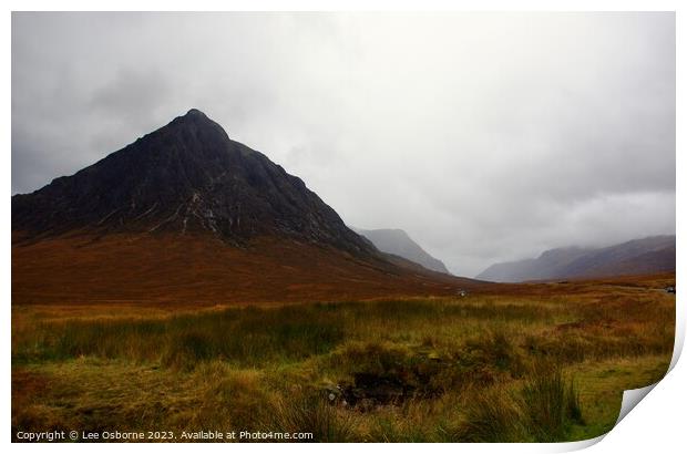 Buachaille Etive Mòr Drama Print by Lee Osborne