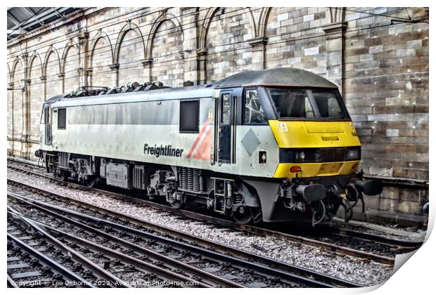 Freightliner Class 90, Edinburgh Waverley Print by Lee Osborne