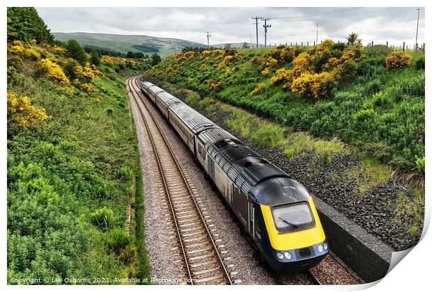 ScotRail Inter7City High Speed Train, Gleneagles Print by Lee Osborne
