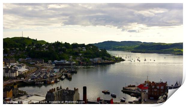 Oban from McCaig's Tower Print by Lee Osborne