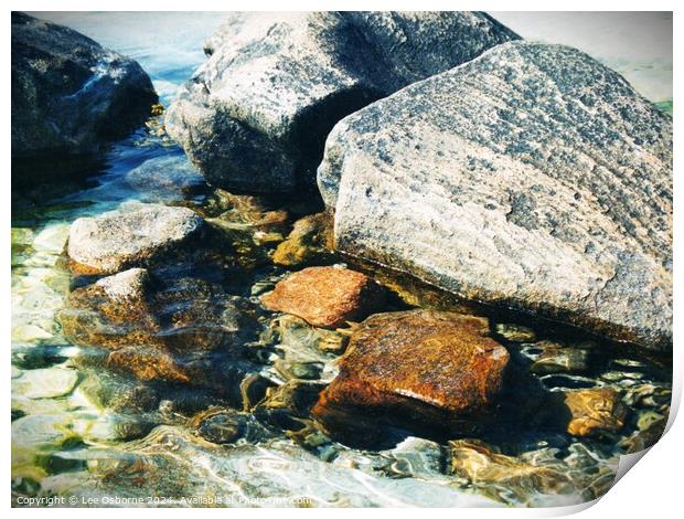 In The Rockpools Print by Lee Osborne