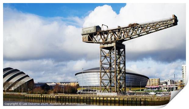 SEC, Hydro and Finnieston Crane, Glasgow Print by Lee Osborne