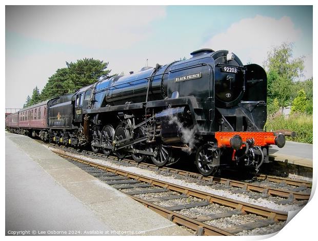 9F Black Prince - Giant of Steam Print by Lee Osborne