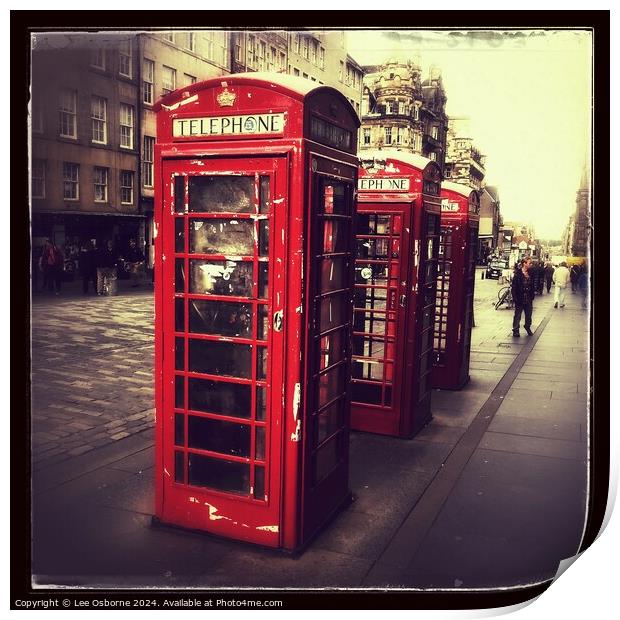 You May Telephone From Here (Royal Mile) 1 Print by Lee Osborne