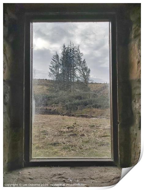 View from the Bothy Window Print by Lee Osborne