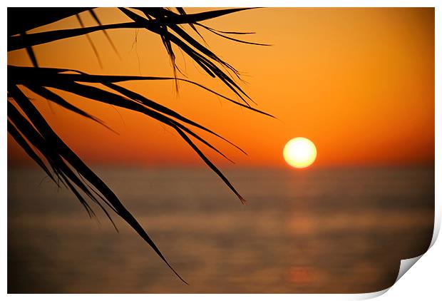 Sunset in Cyprus Print by Karen McGrath