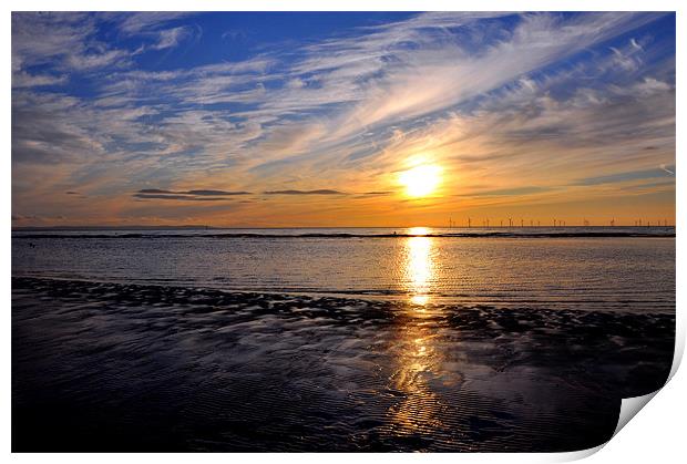 sunset Print by sue davies