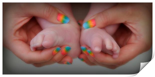 rainbow baby Print by sue davies