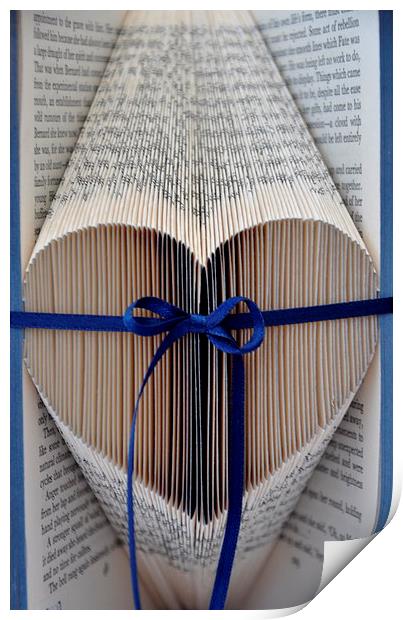 heart book Print by sue davies