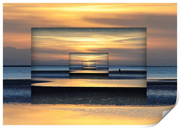  mirrored image Print by sue davies