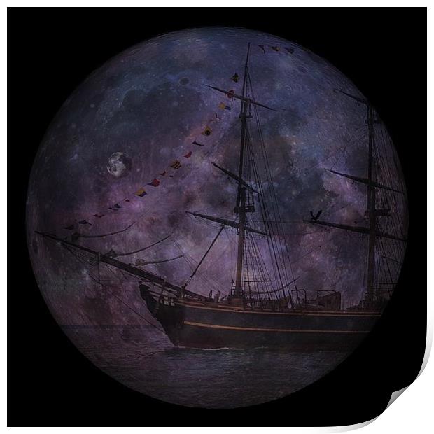 pirate ship Print by sue davies