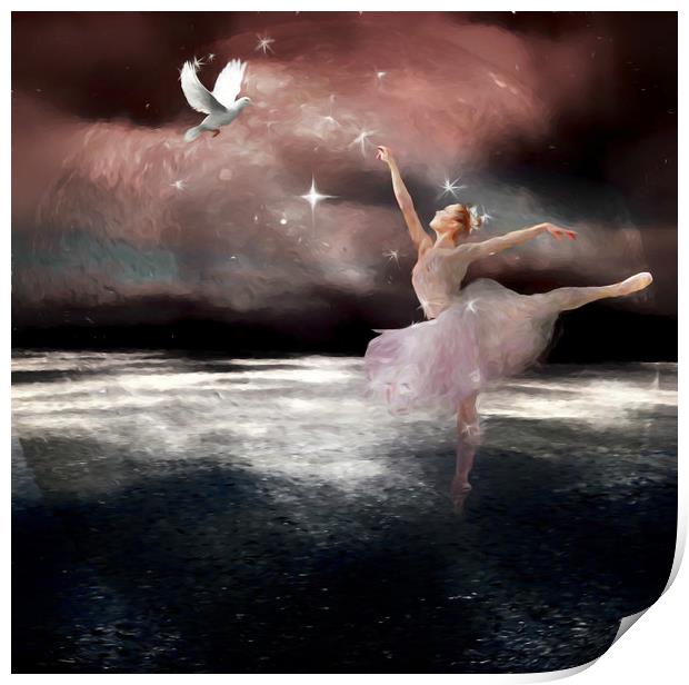 fantasy ballet Print by sue davies