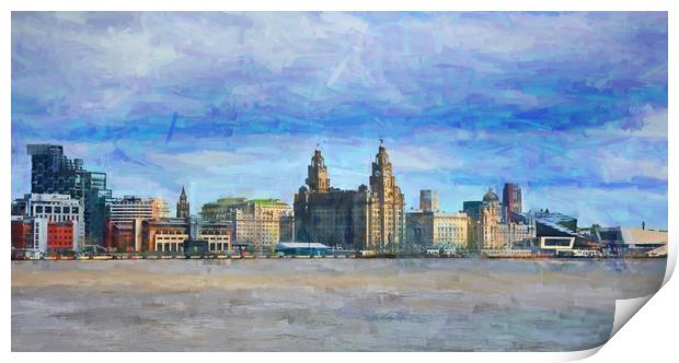 liverpool waterfront Print by sue davies