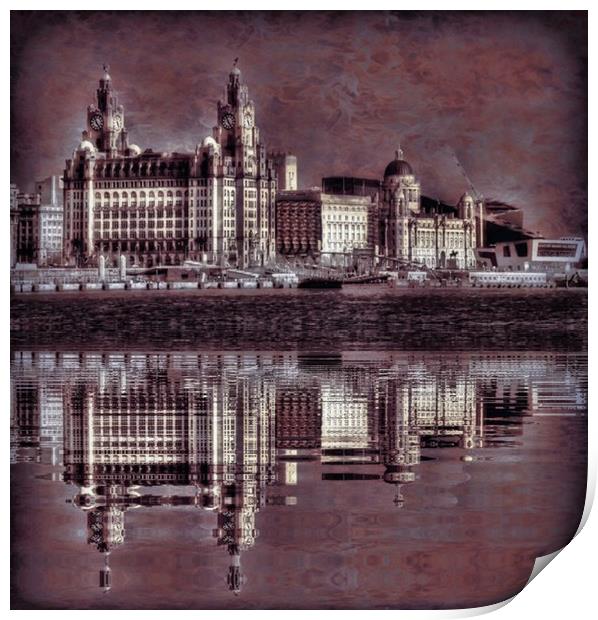 The Three Graces reflected Print by sue davies