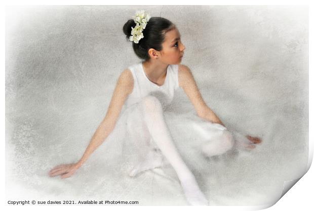 pretty little dancer Print by sue davies