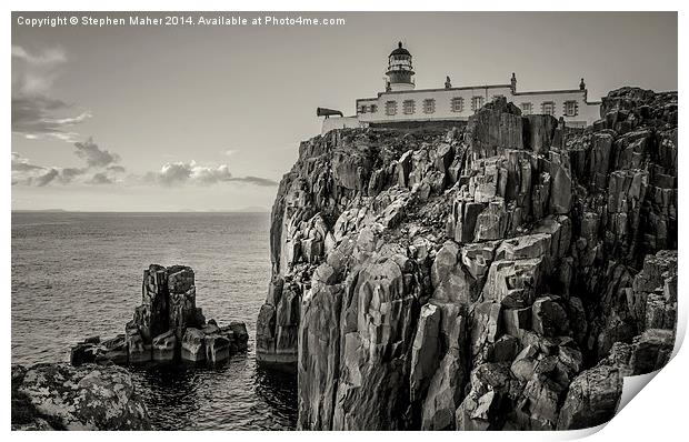 Neist Point Lighthouse, Skye Print by Stephen Maher