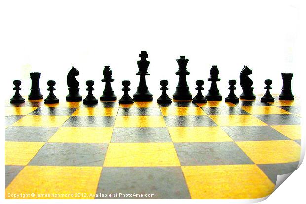 Chess Pieces - 2 Print by james richmond