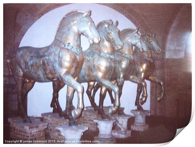 Horses of St Marks, Venice Print by james richmond