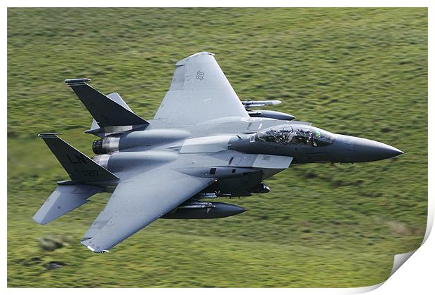 F15 E fighter jet Print by peter lewis