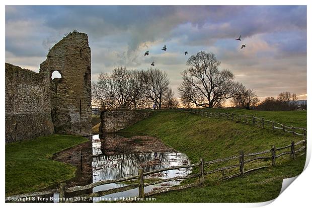 Pevensey Castle Print by Tony Bramham