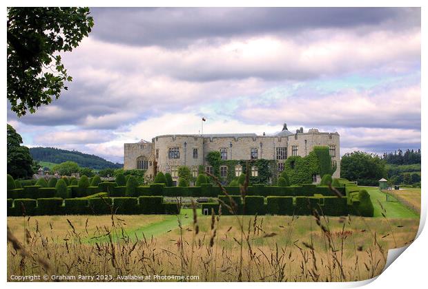 Enigmatic Chirk Castle Under Wrexham Skies Print by Graham Parry