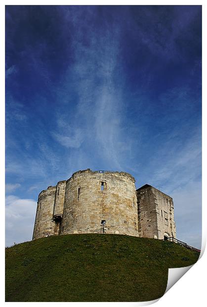 Clifford's Tower: A Cloud-Kissed Citadel Print by Graham Parry