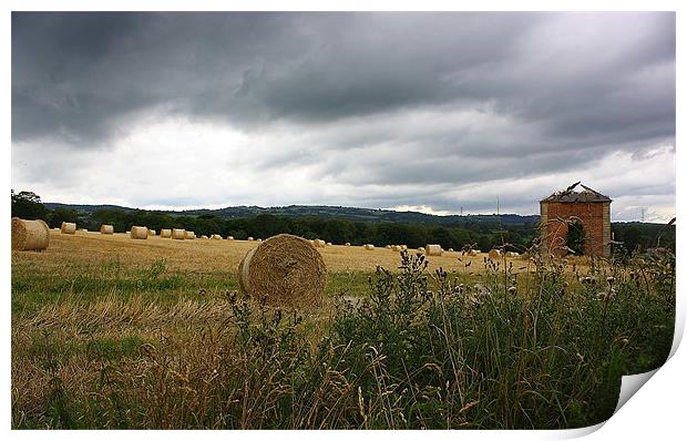 Tempestuous Harvest Hour Print by Graham Parry