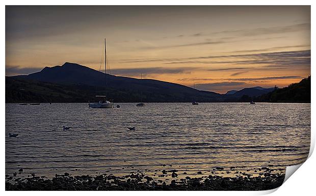 Golden Hour at Bala Lake Print by Graham Parry