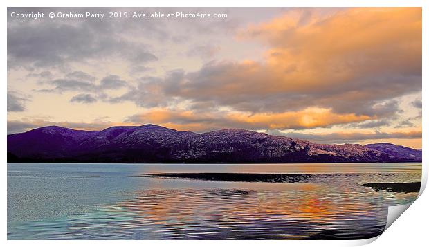 Whispers of Loch Linnie Dusk Print by Graham Parry