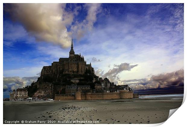 Normandy's Enigmatic Tidal Island Print by Graham Parry
