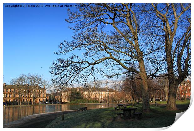 Queens Park Pond Print by Jill Bain