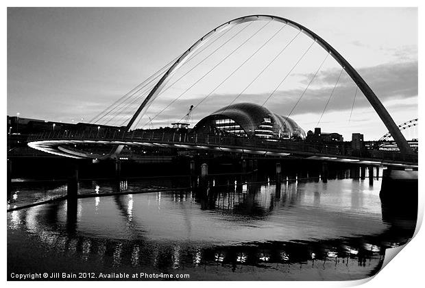 Gateshead Millennium Bridge Print by Jill Bain