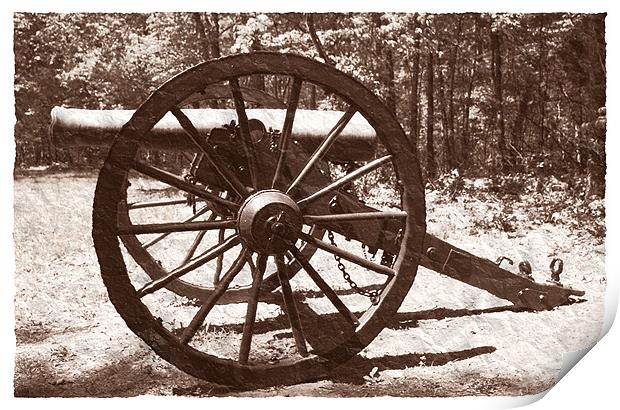 Civil War Cannon Print by Thomas Grob